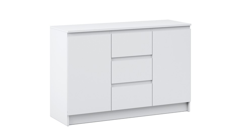Комод 2 двери 3 ящика "Оникс вайт" Белый
