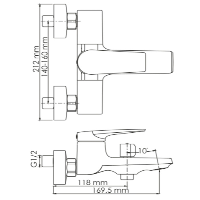 Смеситель для ванны WasserKRAFT "Glan" 6601