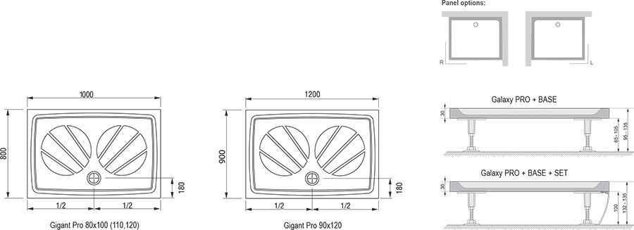 Поддон GIGANT PRO 110Х80