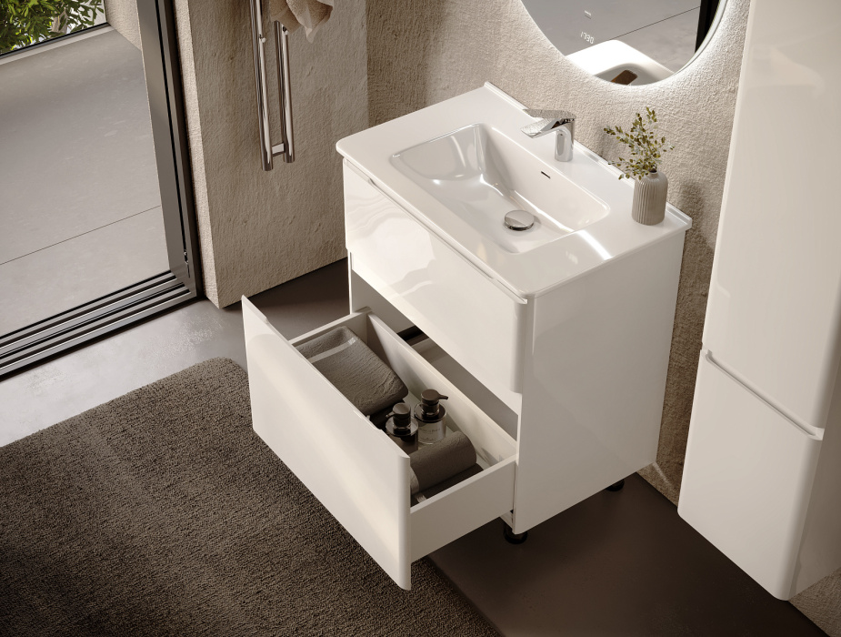 Тумба напольная с раковиной Claridy 70 Белая