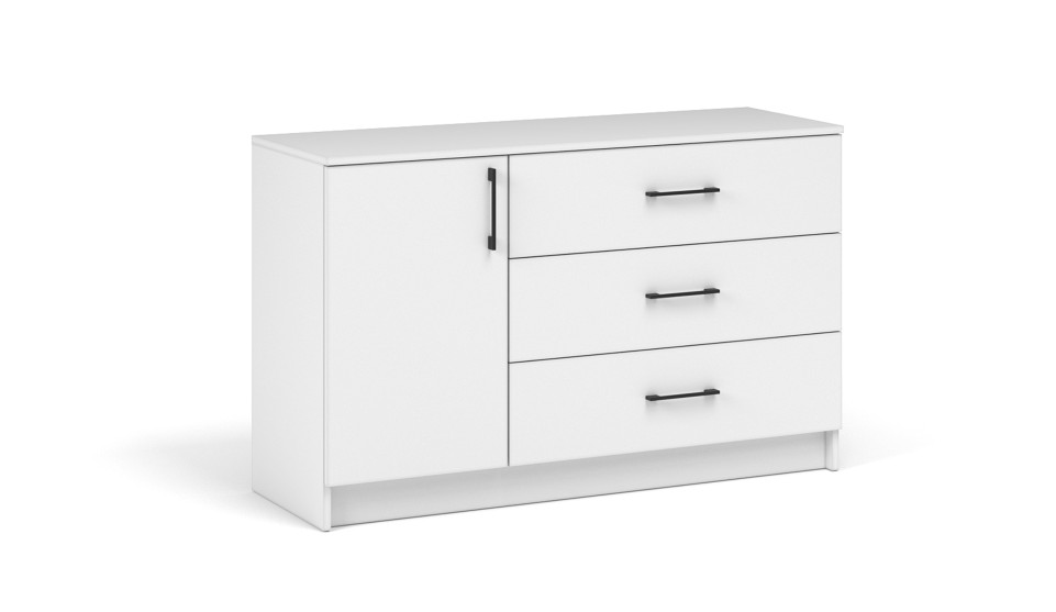 Комод "Чикаго вайт" 1 дверь 3 ящика