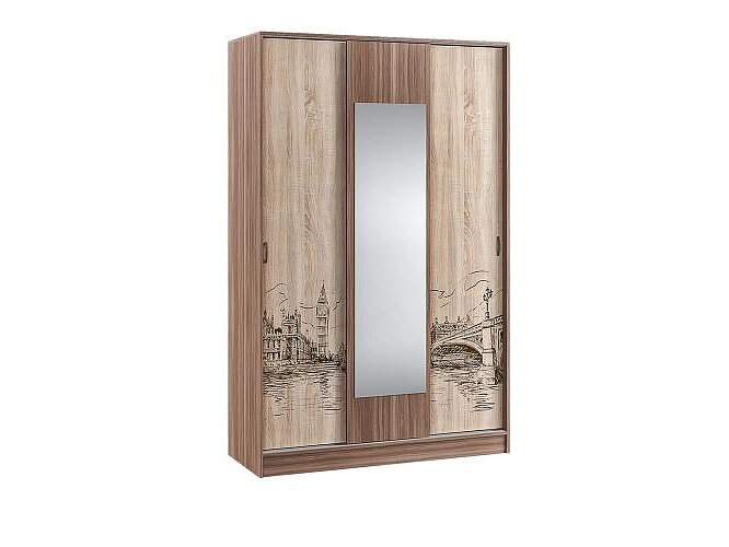 Шкаф-купе Орион Ясень шимо/Дуб сонома