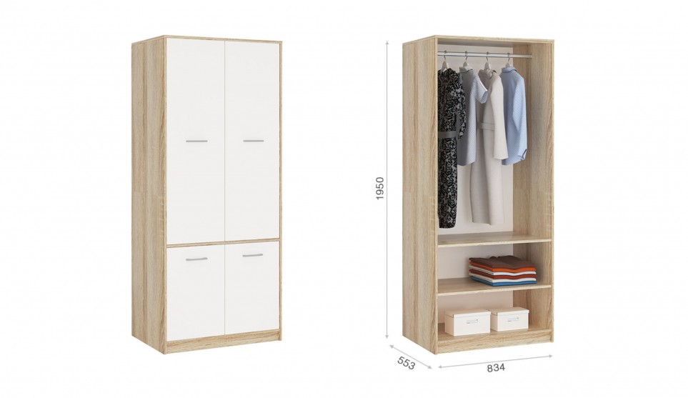 Шкаф 4 двери "Стелс"