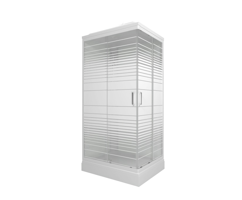 Душевая кабина Triton "Квадро" полосы 100Х80 низкий поддон