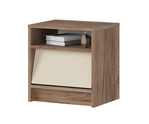 Тумба прикроватная Рейн ТБ 01 Кашемир/Дуб крафт табачный