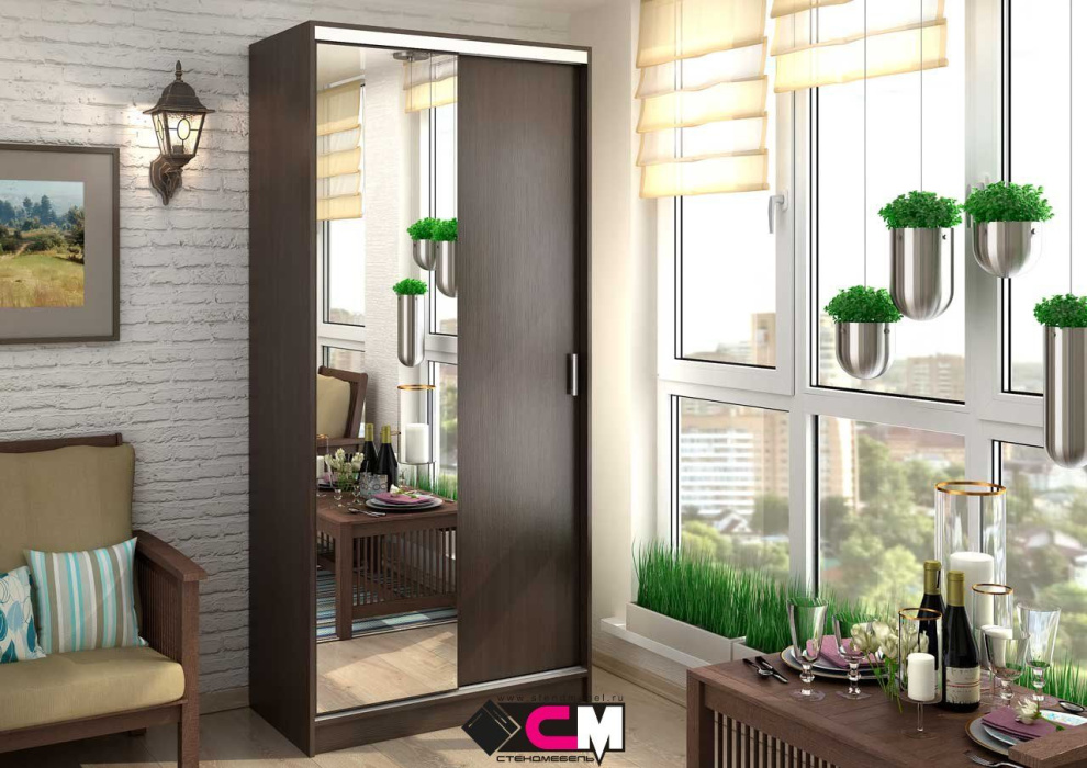 Шкаф-купе "Альянс" 1,0м Шкаф-купе "Альянс" 1,0м