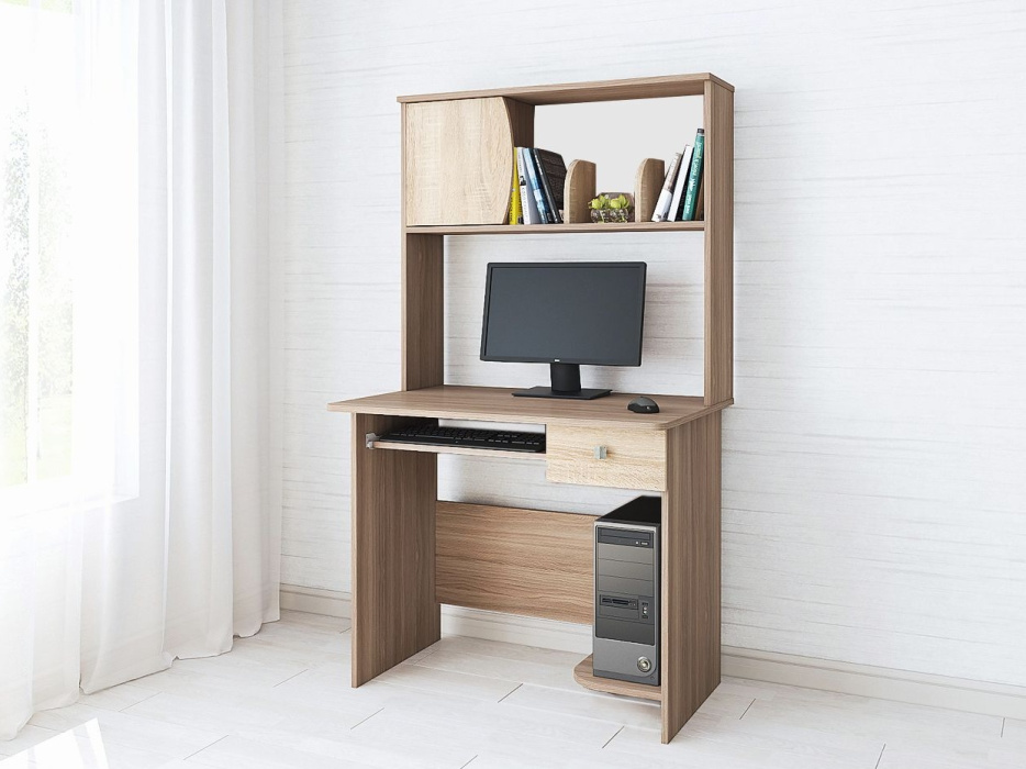 Компьютерный стол "Гретта-4" Ясень шимо/Дуб сонома