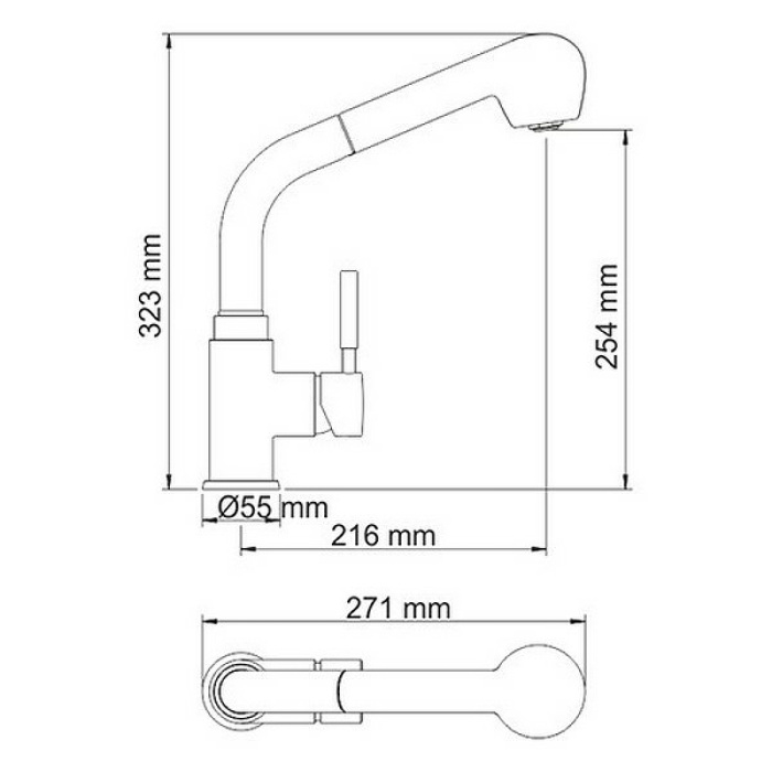 Смеситель для кухни WasserKRAFT "Main" 4166