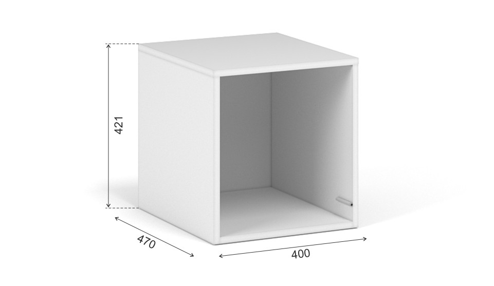 Антресоль "Чикаго вайт" 1 дверная