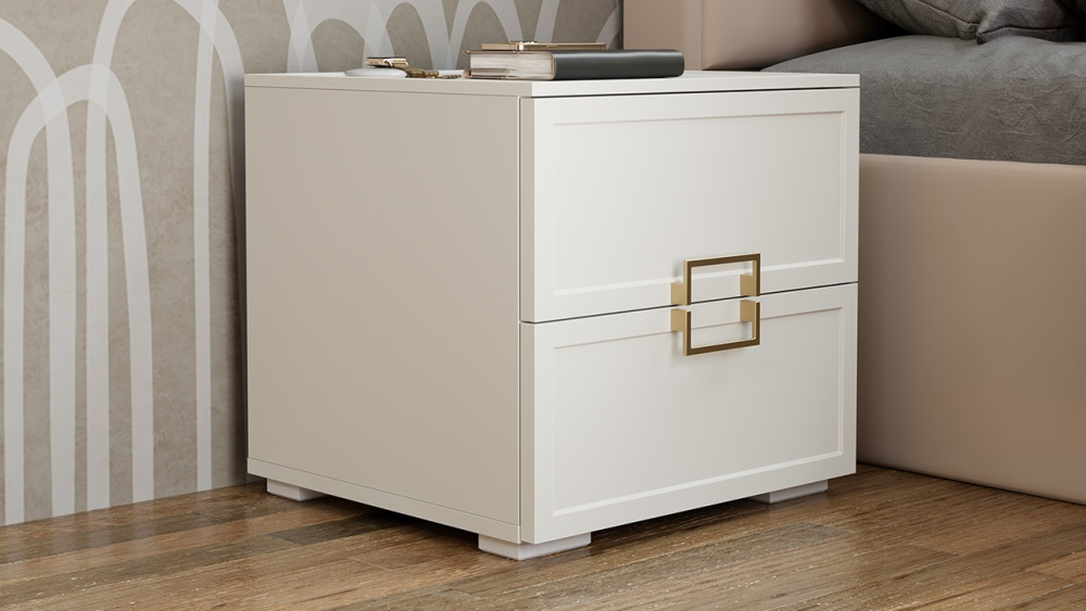 Спальня «Стелла» Белый холст, Белый Жемчуг