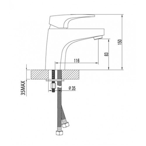 Смеситель для раковины Lemark "Shift" LM4306C 