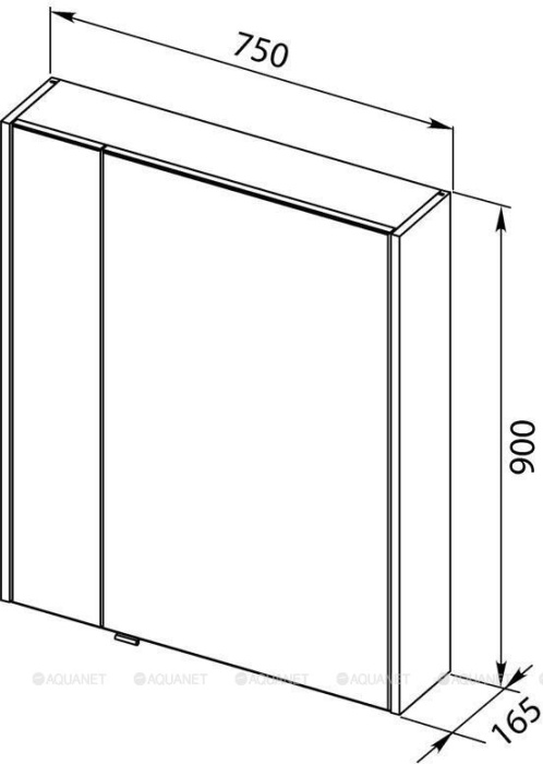 Зеркало AQUANET "Августа 75" 210010