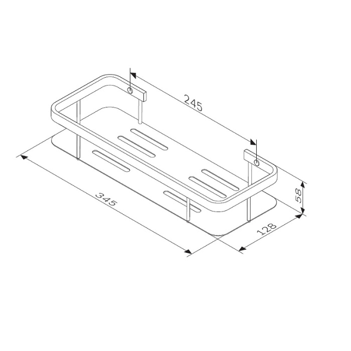 Полка корзина AM.PM Sense L A7453222 Черная матовая