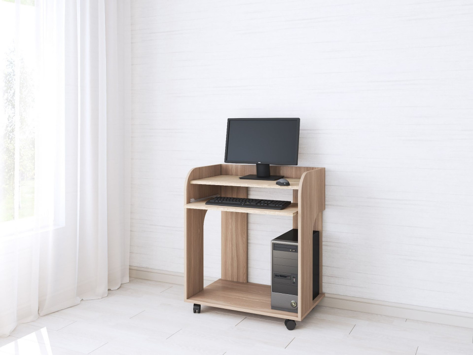 Компьютерный стол "Гретта-10" Ясень шимо/Дуб сонома