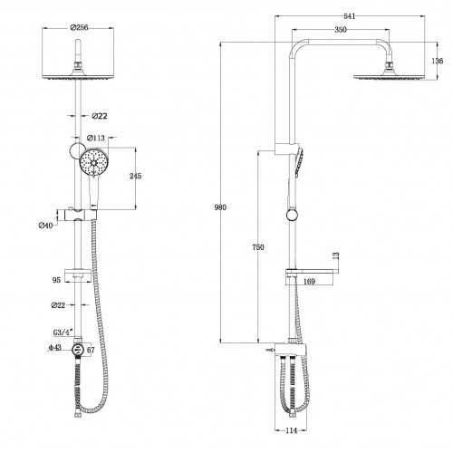 Душевой гарнитур Lemark LM8809C 