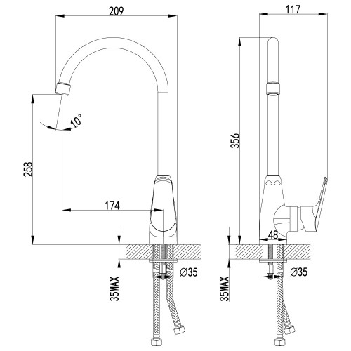 Смеситель для кухни Lemark "Partner" LM6555C 