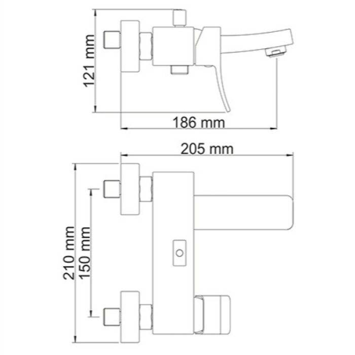 Смеситель для ванны WasserKRAFT "Exter" 1601