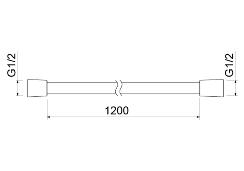 Шланг для душа 120 см ПВХ AQ2104CR