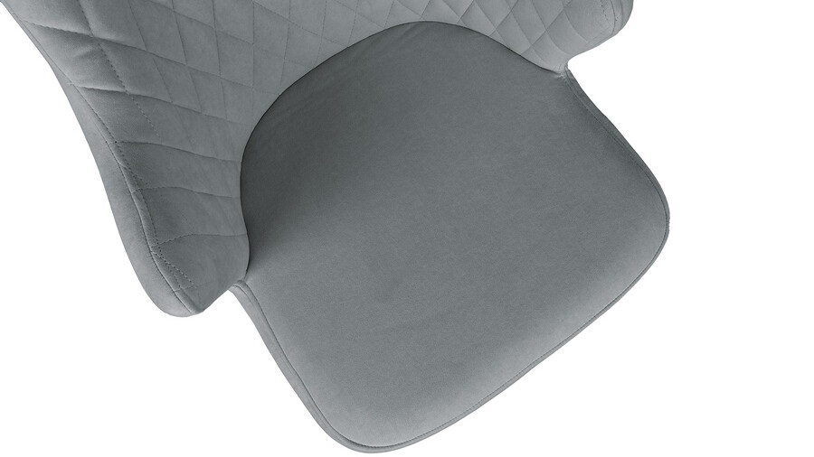 Стул «Лукас» Черный муар, Микровелюр BRENDY Grey