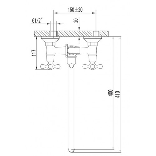 Смеситель для ванны Lemark "Standard" LM2151C