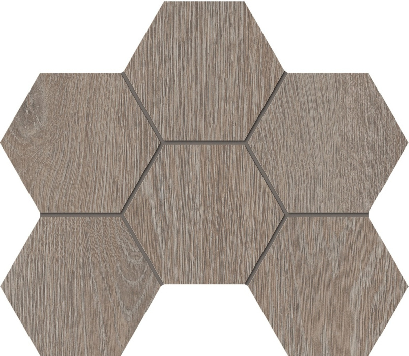 Мозаика Kraft Wood KW 02 Структурированный Hexagon 250Х28,5