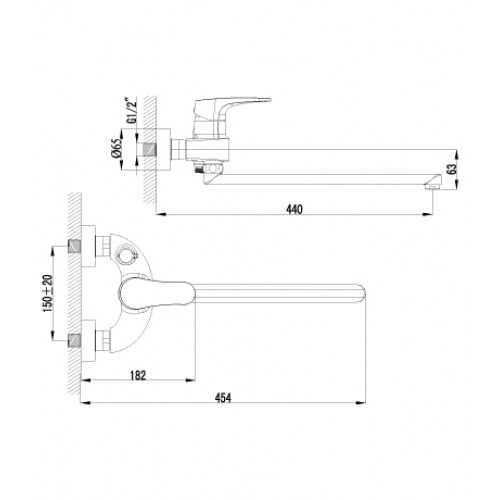 Смеситель для ванны Lemark "Shift" LM4317C 