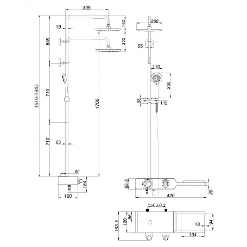 Смеситель для ванны и душа Lemark "Tropic" LM7009С