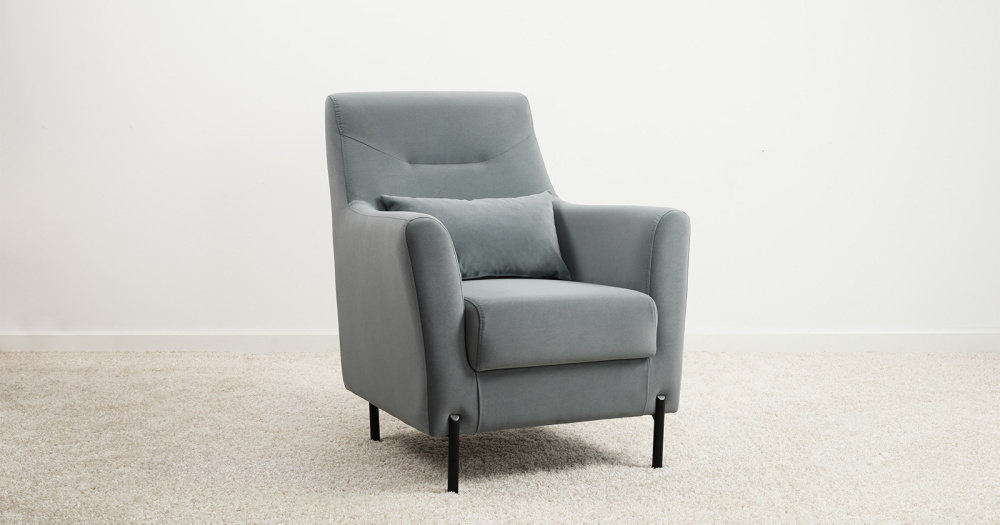 Кресло "Барселона" ТК 673 Diagonal 995 (серо-голубой)