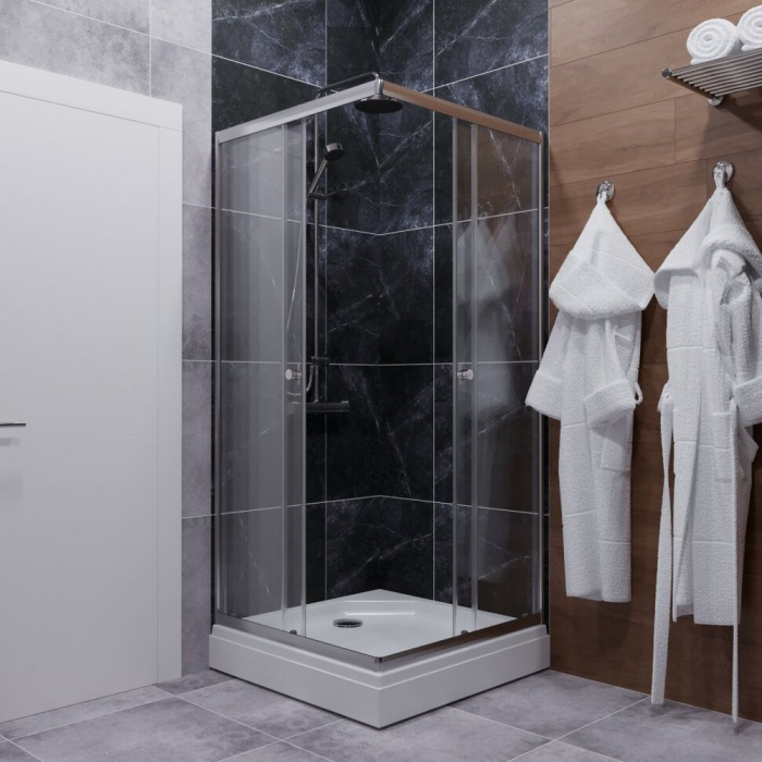 Душевое ограждение Triton Вента хром 800Х800Х2020