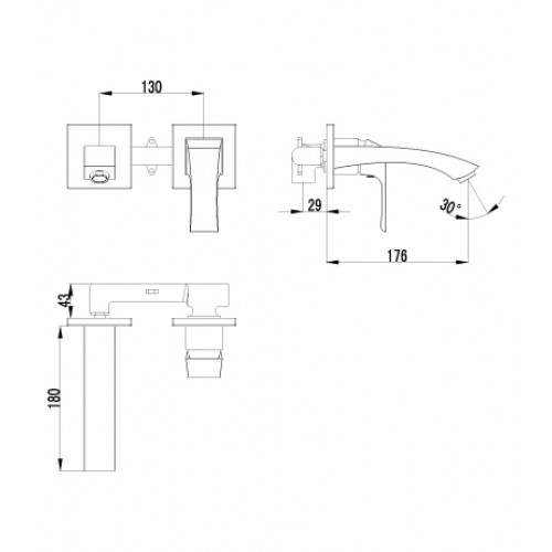 Смеситель для раковины Lemark "Unit" LM4526C 