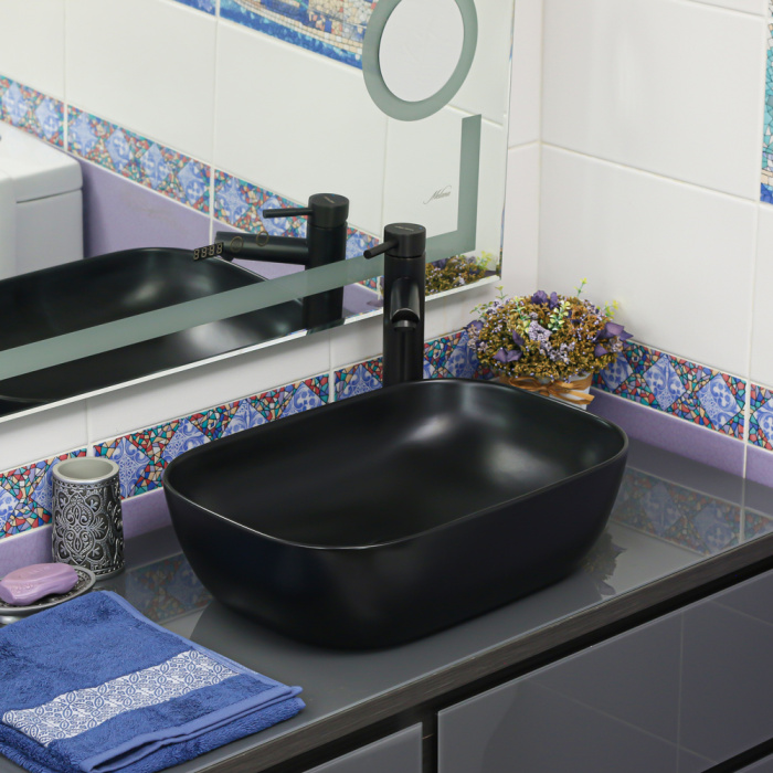 Раковина накладная MELANA MLN-78105MB 460Х325Х135