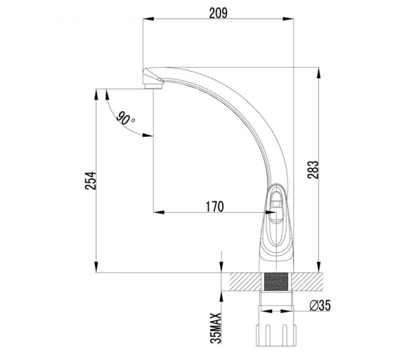 Смеситель для кухни Lemark "Luna" LM4155C 