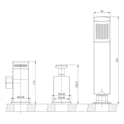 Смеситель на борт ванны Lemark "Contest" LM5845CW