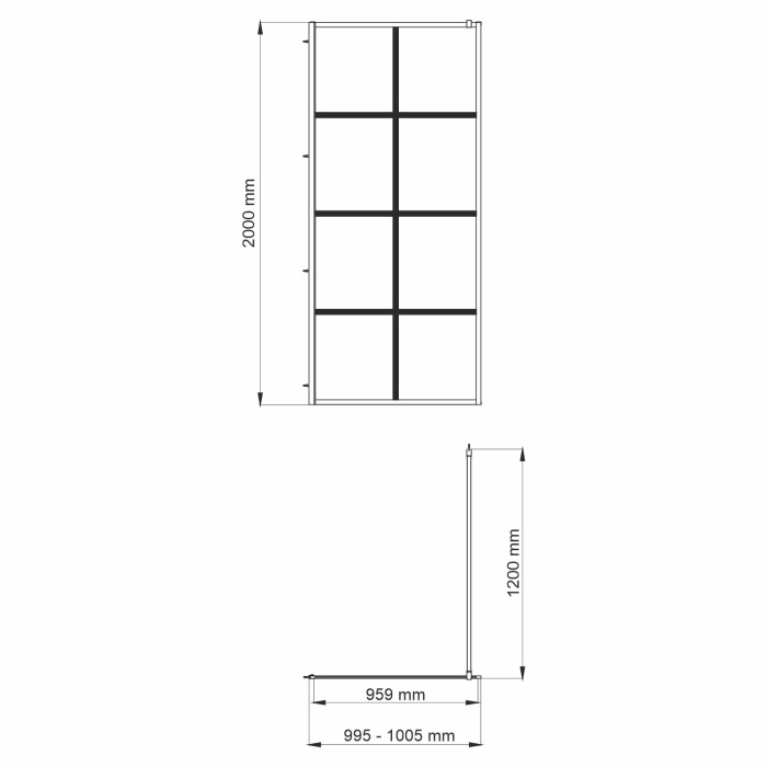 Душевая перегородка Wasserkraft "Glan 100" 66W44 