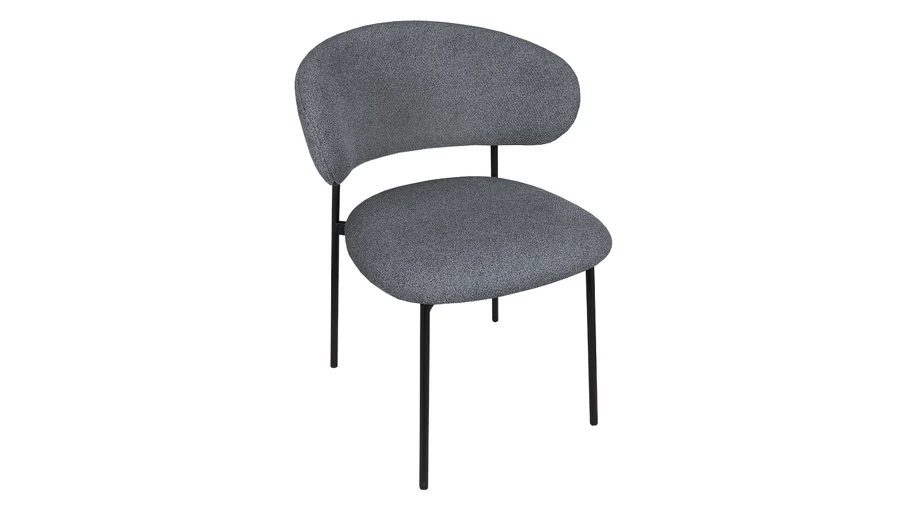 Стул «Флавио» Черный муар, Микровелюр Ness Graphite Стул «Флавио» Черный муар, Микровелюр Ness Graphite