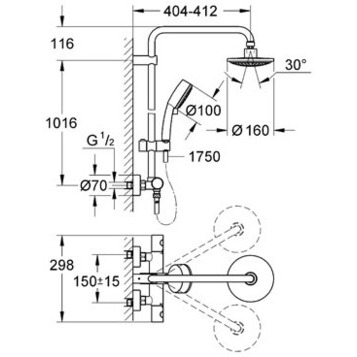 Душевая система GROHE "Tempesta Cosmopolitan" 27922000