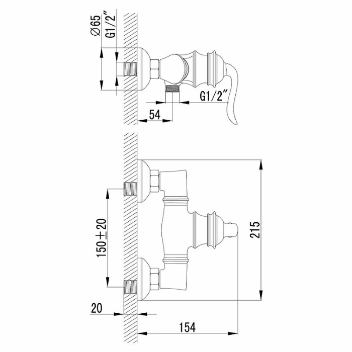 Смеситель Lemark Brava LM4703G для душа