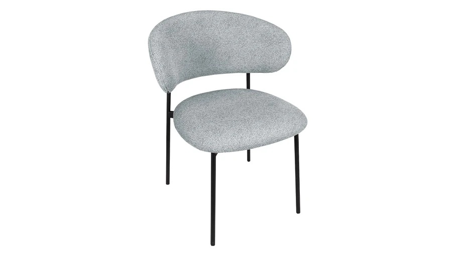 Стул «Флавио» Черный муар, Микровелюр Ness Grey Стул «Флавио» Черный муар, Микровелюр Ness Grey