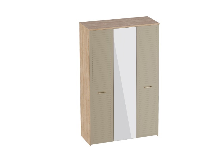 Шкаф трехдверный "Гавана" спальня Светло-серый