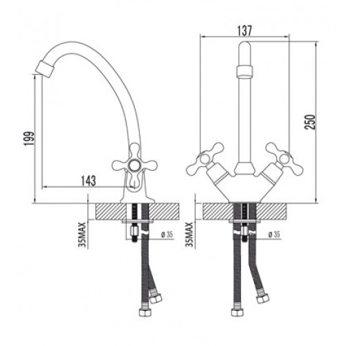 Смеситель для кухни Lemark "Standard" LM2104C 