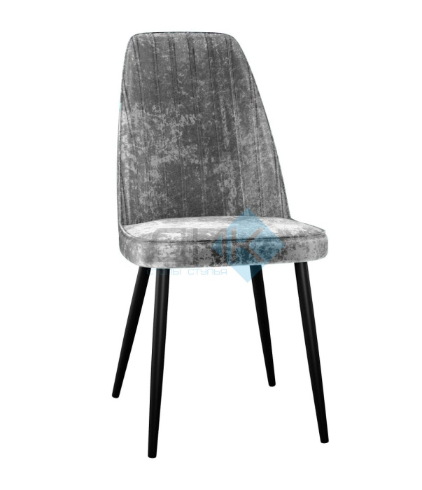 Стул DikLine 326 микровелюр M13 светло-серый, ножки черные Стул DikLine 326 микровелюр M13 светло-серый, ножки черные