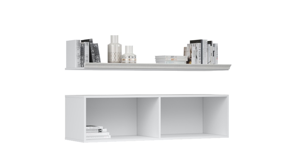 Шкаф навесной с полкой "Лацио" Белый