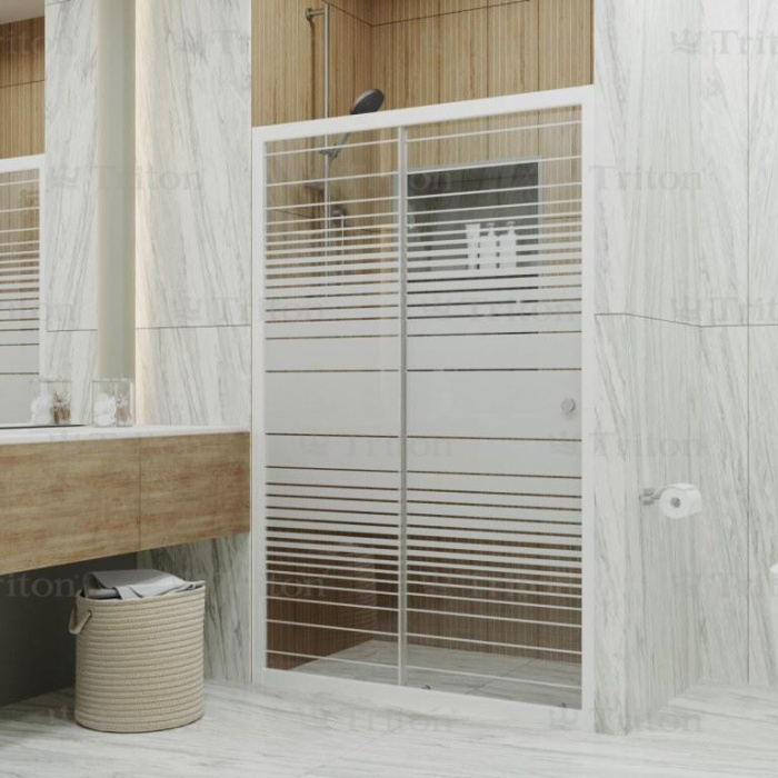 Душевая дверь "Слайд 100Х185" полосы