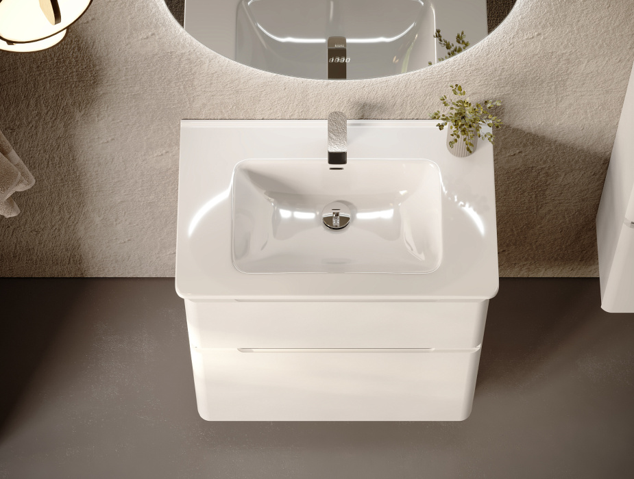 Тумба напольная с раковиной Claridy 70 Белая