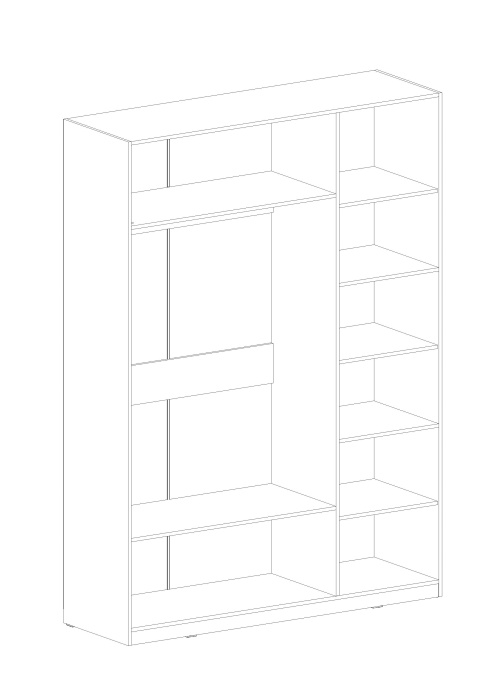 Шкаф трехдверный "Глазго"