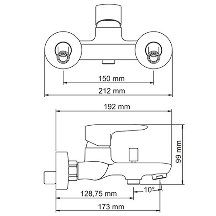 Смеситель для ванны WasserKRAFT "Vils" 5601