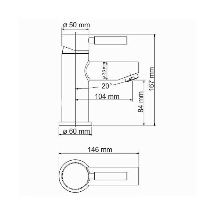 Смеситель для раковины WasserKRAFT "Main" Thermo 4103T с термостатом