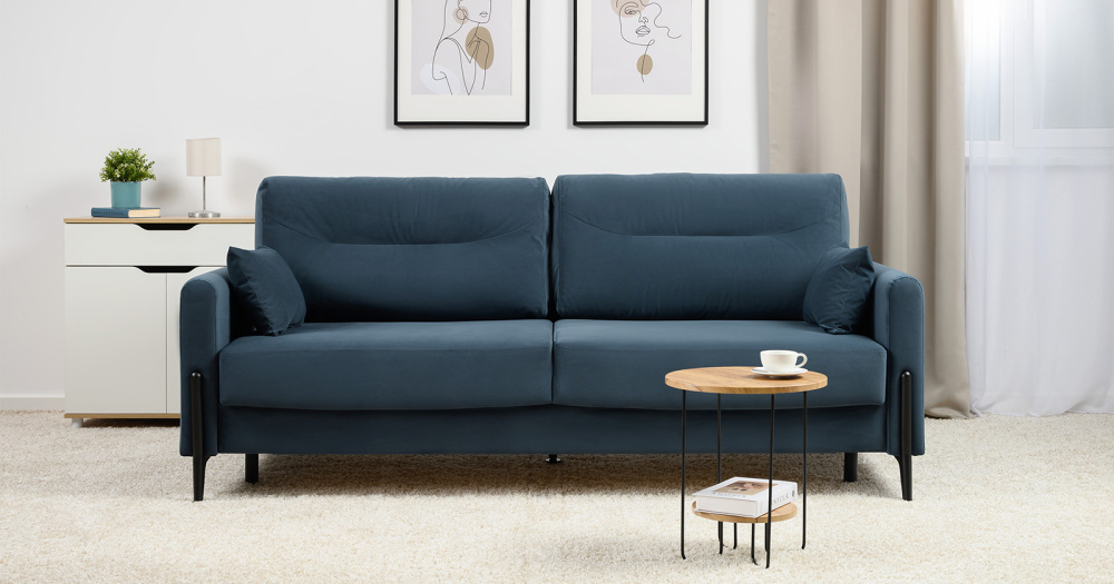 Диван "Барселона" ТД 674 Diagonal 999 (синий)