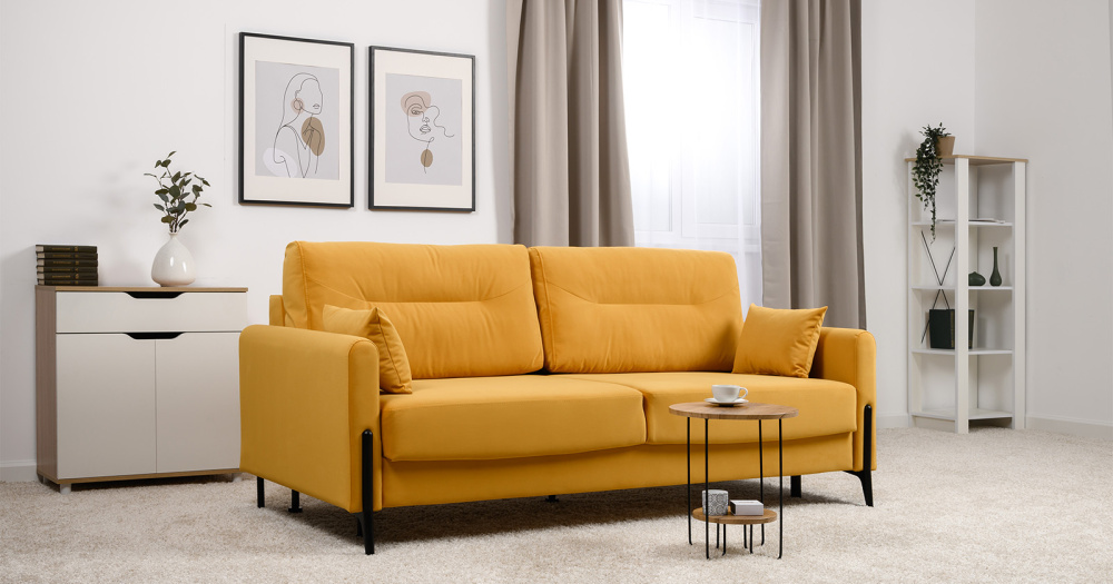 Диван "Барселона" ТД 671 Diagonal 540 (желтый)