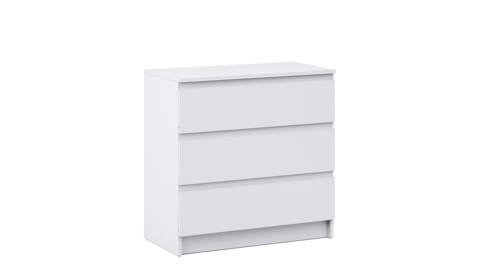 Комод "Оникс вайт" 3 ящика 